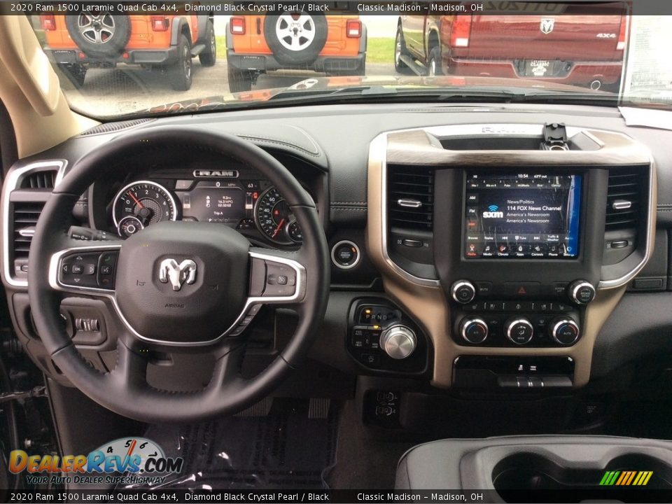 2020 Ram 1500 Laramie Quad Cab 4x4 Diamond Black Crystal Pearl / Black Photo #3