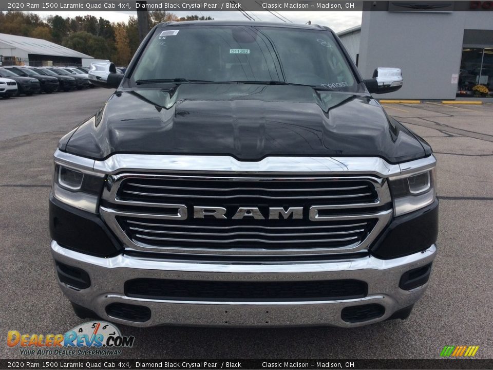 2020 Ram 1500 Laramie Quad Cab 4x4 Diamond Black Crystal Pearl / Black Photo #4