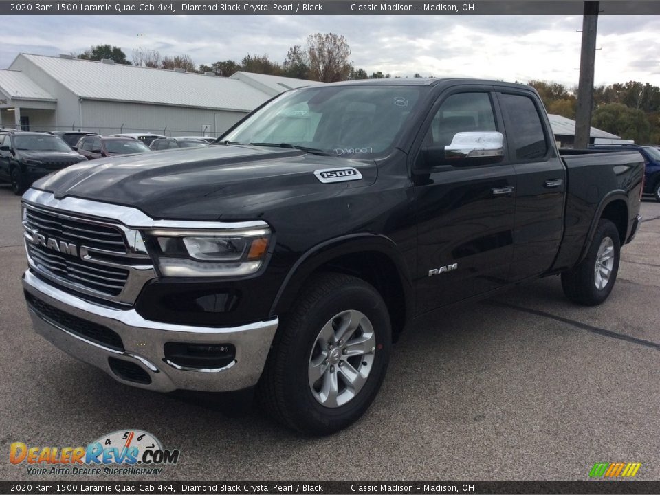 2020 Ram 1500 Laramie Quad Cab 4x4 Diamond Black Crystal Pearl / Black Photo #5