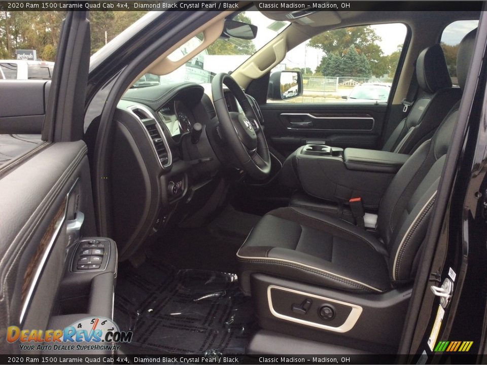 2020 Ram 1500 Laramie Quad Cab 4x4 Diamond Black Crystal Pearl / Black Photo #12