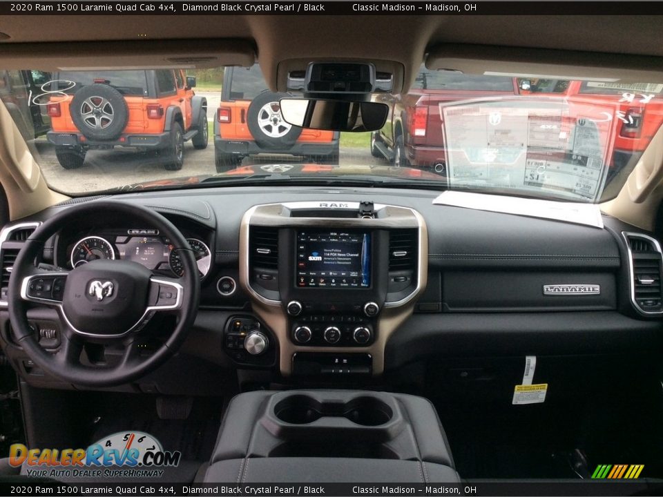 2020 Ram 1500 Laramie Quad Cab 4x4 Diamond Black Crystal Pearl / Black Photo #13