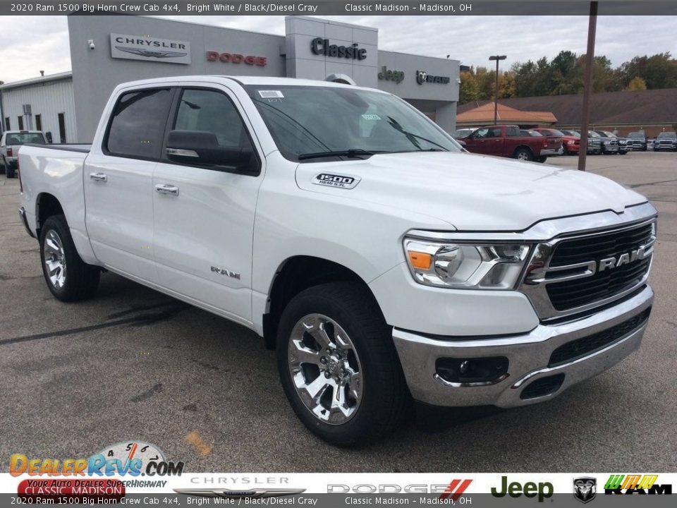 2020 Ram 1500 Big Horn Crew Cab 4x4 Bright White / Black/Diesel Gray Photo #1