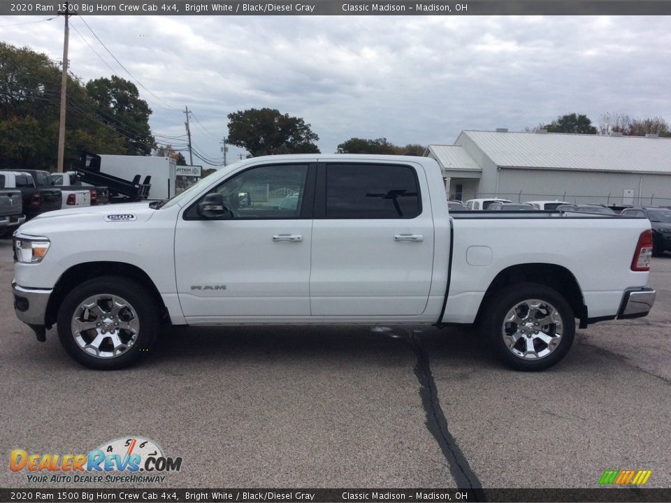 2020 Ram 1500 Big Horn Crew Cab 4x4 Bright White / Black/Diesel Gray Photo #6