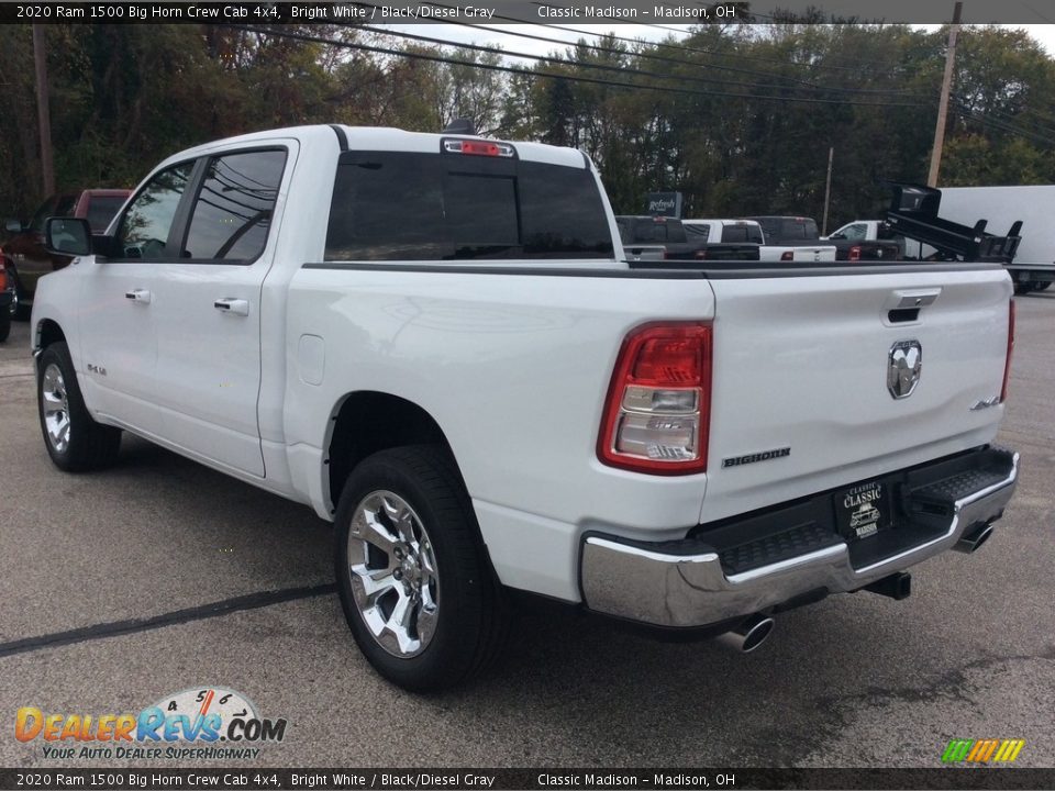 2020 Ram 1500 Big Horn Crew Cab 4x4 Bright White / Black/Diesel Gray Photo #7