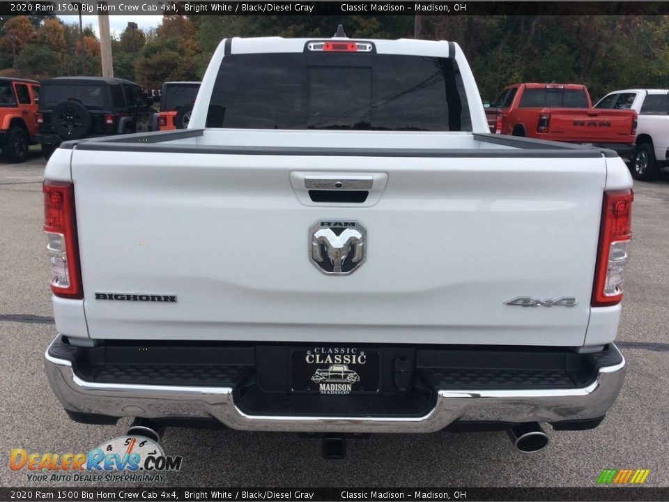 2020 Ram 1500 Big Horn Crew Cab 4x4 Bright White / Black/Diesel Gray Photo #8