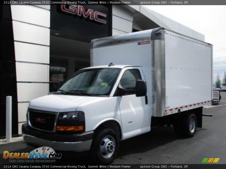 2019 GMC Savana Cutaway 3500 Commercial Moving Truck Summit White / Medium Pewter Photo #1