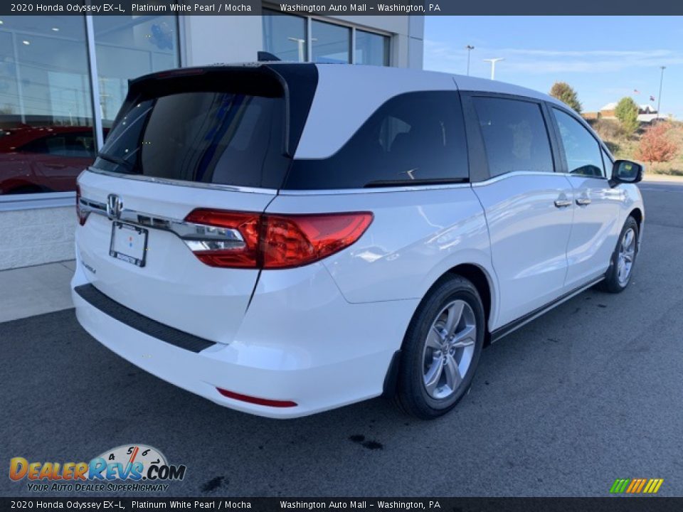 2020 Honda Odyssey EX-L Platinum White Pearl / Mocha Photo #7