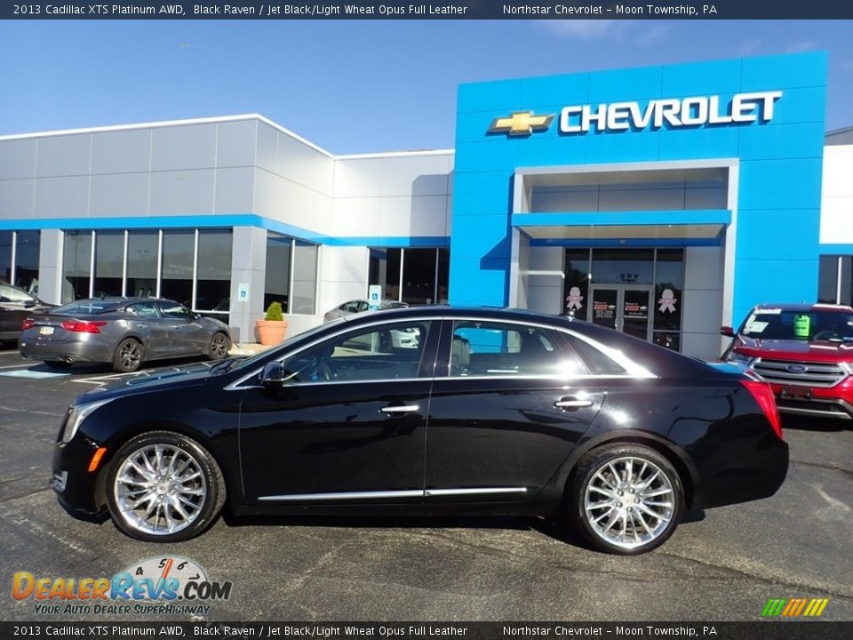 2013 Cadillac XTS Platinum AWD Black Raven / Jet Black/Light Wheat Opus Full Leather Photo #3