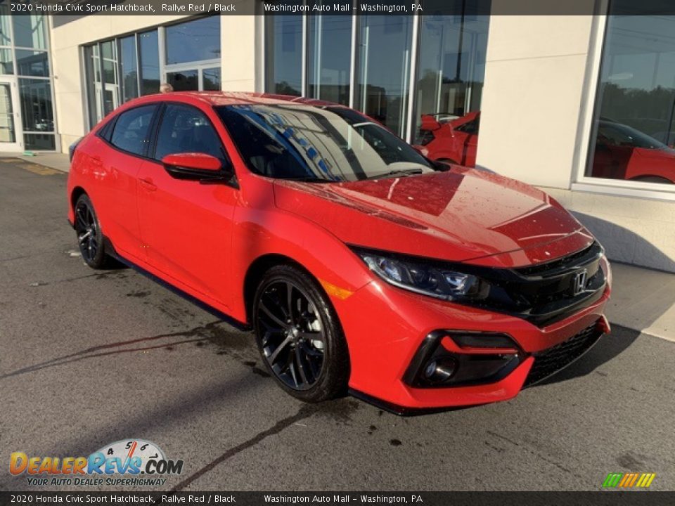 2020 Honda Civic Sport Hatchback Rallye Red / Black Photo #2