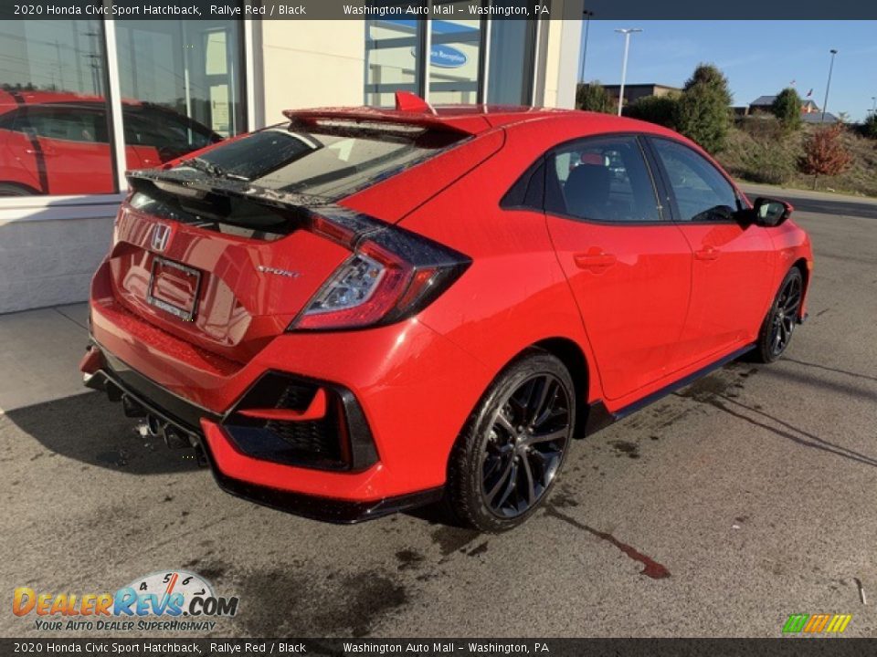 2020 Honda Civic Sport Hatchback Rallye Red / Black Photo #7