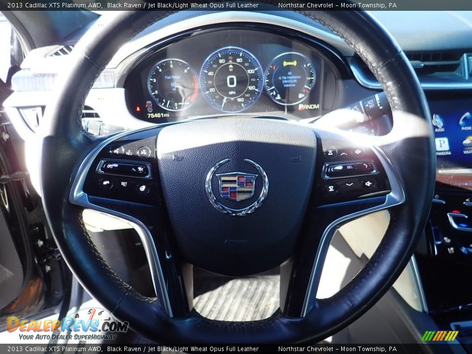 2013 Cadillac XTS Platinum AWD Black Raven / Jet Black/Light Wheat Opus Full Leather Photo #26