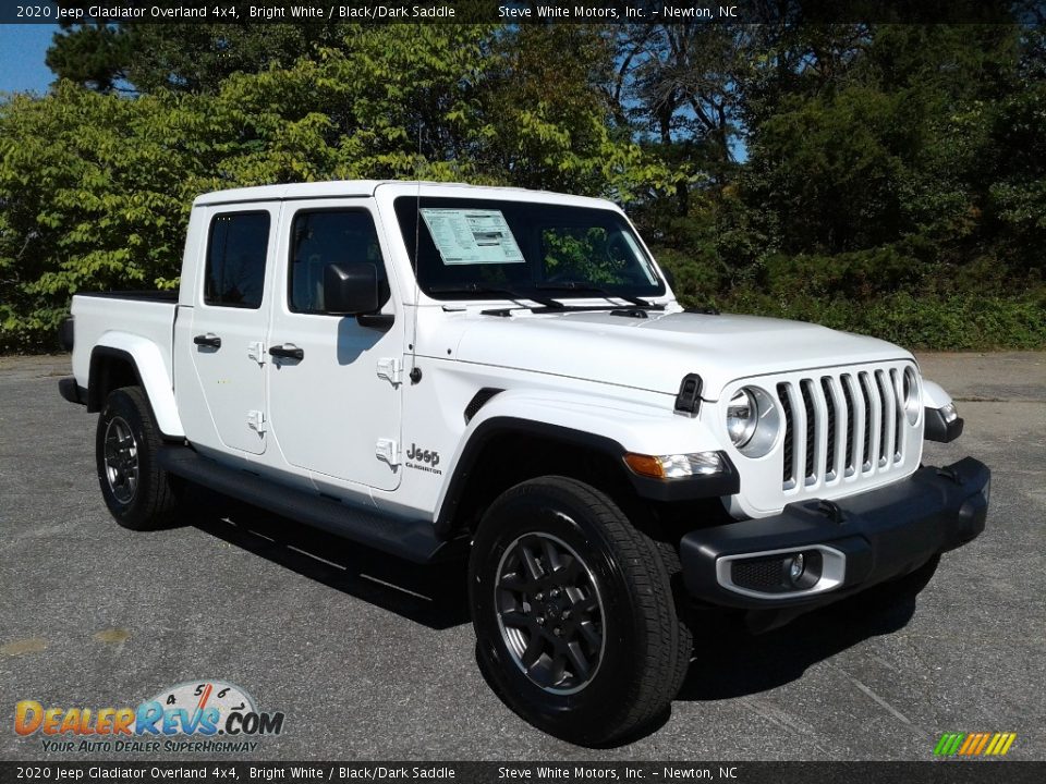 2020 Jeep Gladiator Overland 4x4 Bright White / Black/Dark Saddle Photo #4