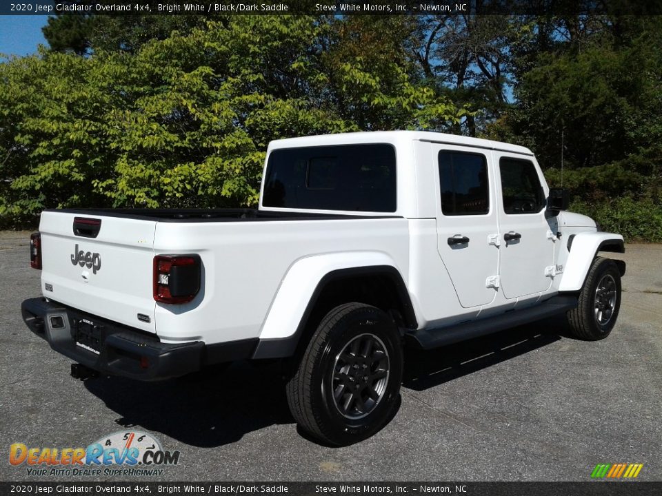 2020 Jeep Gladiator Overland 4x4 Bright White / Black/Dark Saddle Photo #6