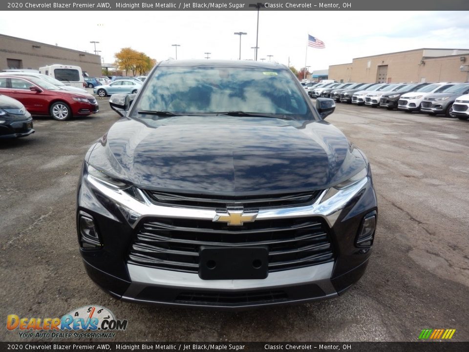 2020 Chevrolet Blazer Premier AWD Midnight Blue Metallic / Jet Black/Maple Sugar Photo #2