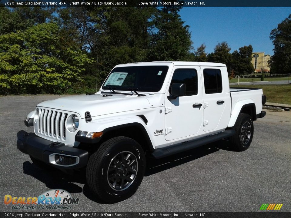 2020 Jeep Gladiator Overland 4x4 Bright White / Black/Dark Saddle Photo #2