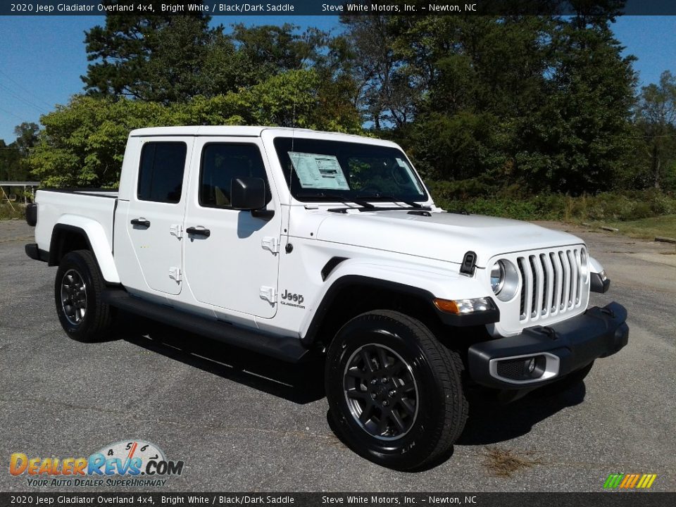 2020 Jeep Gladiator Overland 4x4 Bright White / Black/Dark Saddle Photo #4