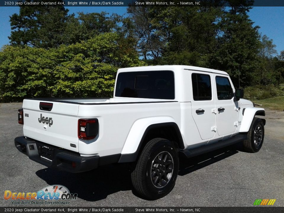 2020 Jeep Gladiator Overland 4x4 Bright White / Black/Dark Saddle Photo #6