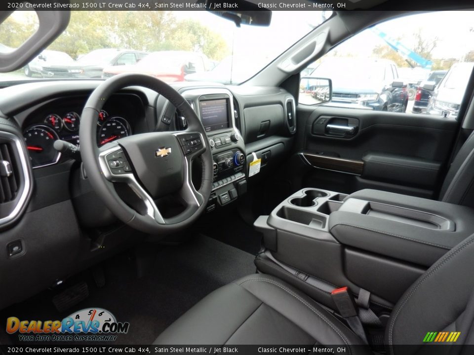 Jet Black Interior - 2020 Chevrolet Silverado 1500 LT Crew Cab 4x4 Photo #7