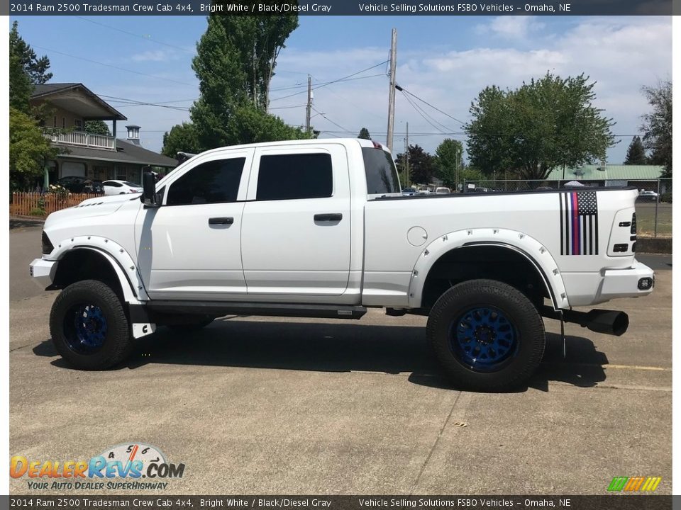 2014 Ram 2500 Tradesman Crew Cab 4x4 Bright White / Black/Diesel Gray Photo #6