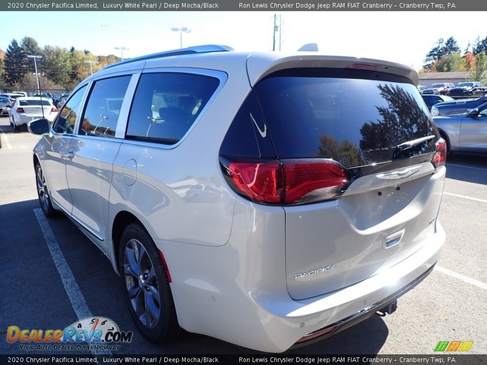 2020 Chrysler Pacifica Limited Luxury White Pearl / Deep Mocha/Black Photo #3