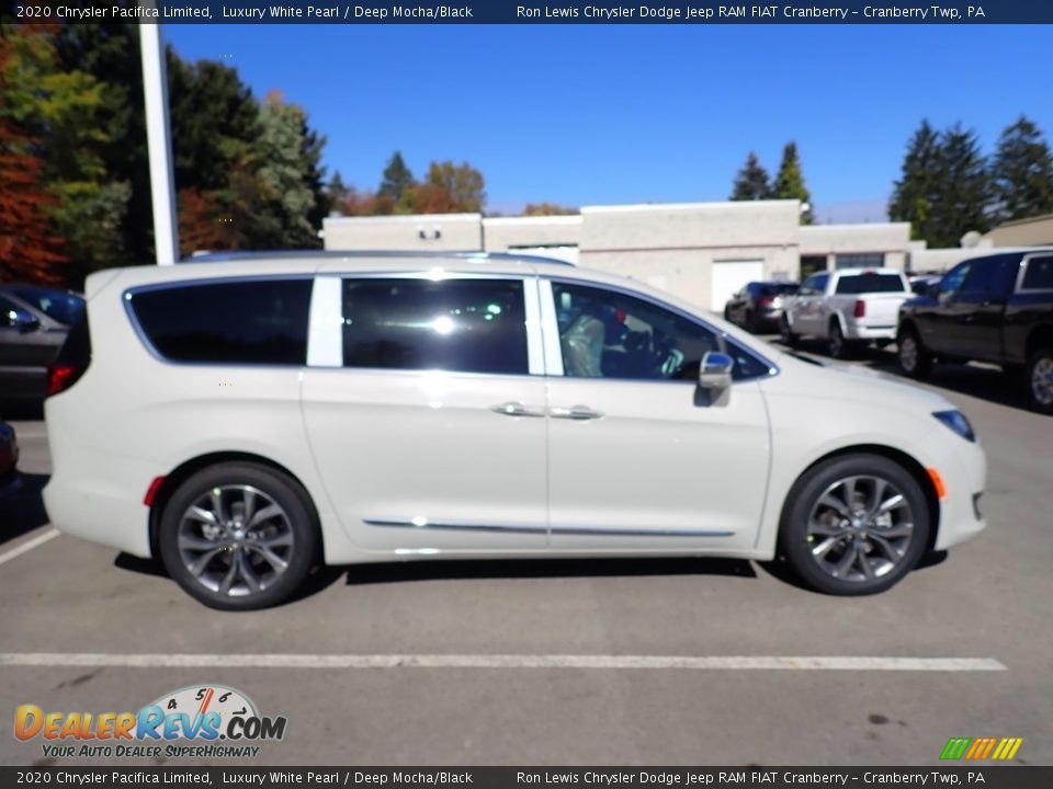 2020 Chrysler Pacifica Limited Luxury White Pearl / Deep Mocha/Black Photo #5