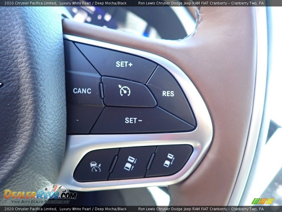2020 Chrysler Pacifica Limited Luxury White Pearl / Deep Mocha/Black Photo #17