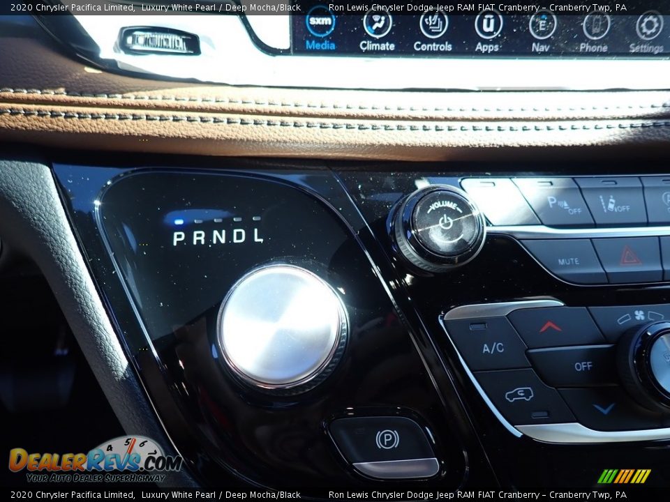 2020 Chrysler Pacifica Limited Luxury White Pearl / Deep Mocha/Black Photo #19