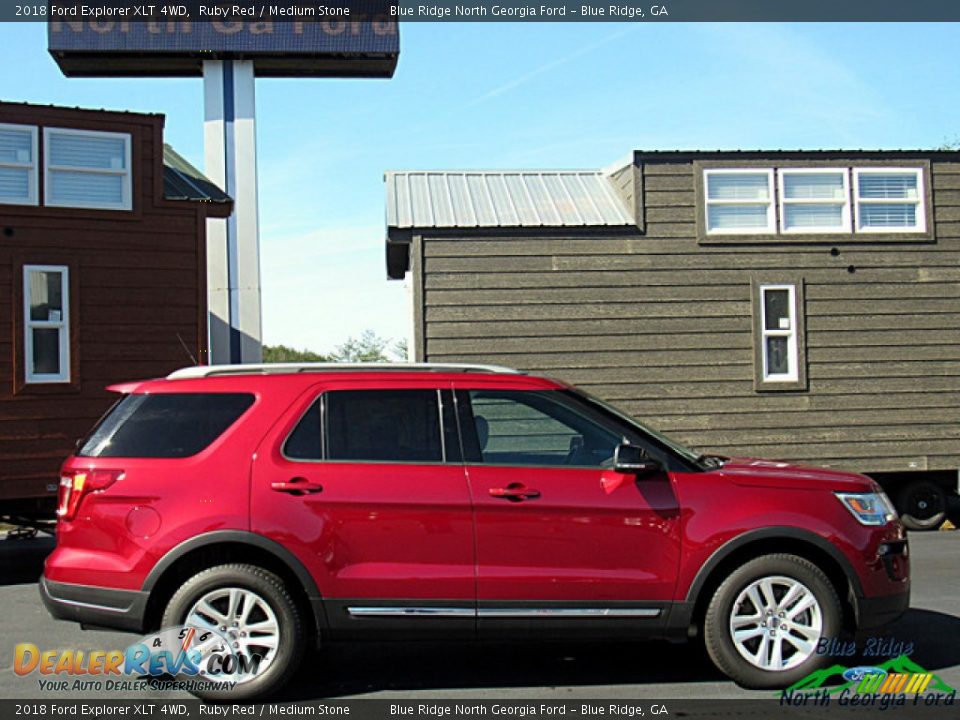 2018 Ford Explorer XLT 4WD Ruby Red / Medium Stone Photo #6