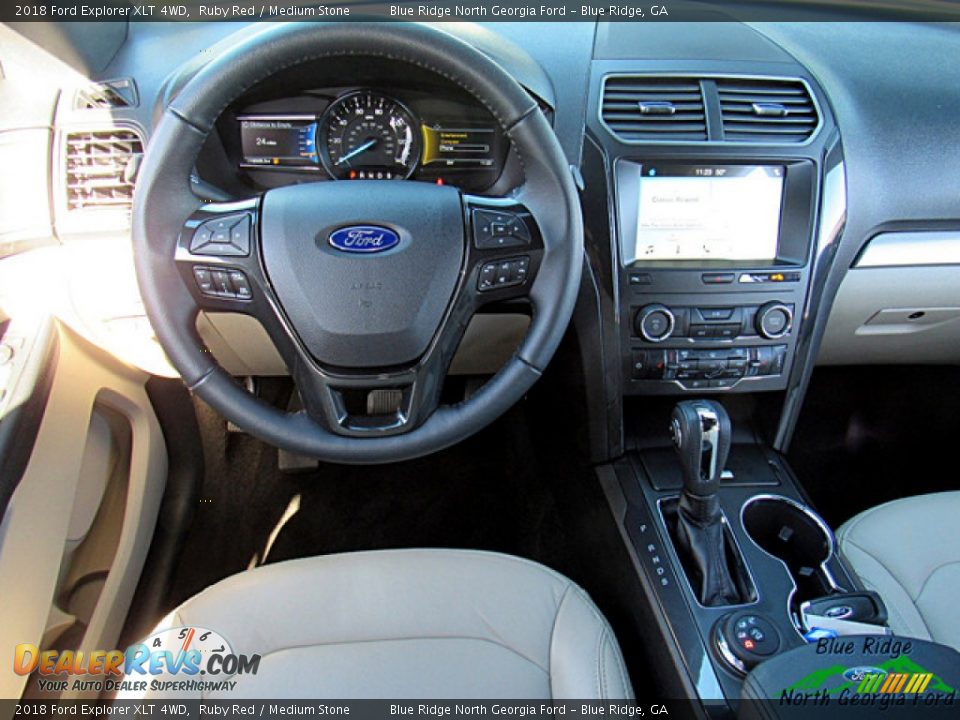 2018 Ford Explorer XLT 4WD Ruby Red / Medium Stone Photo #15