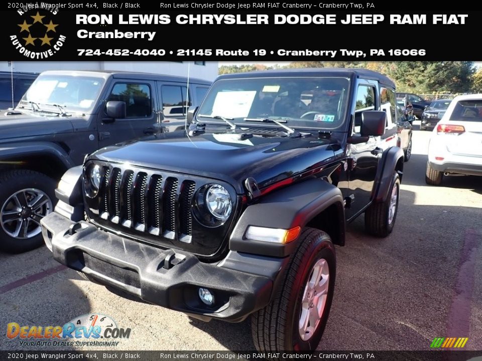 2020 Jeep Wrangler Sport 4x4 Black / Black Photo #1