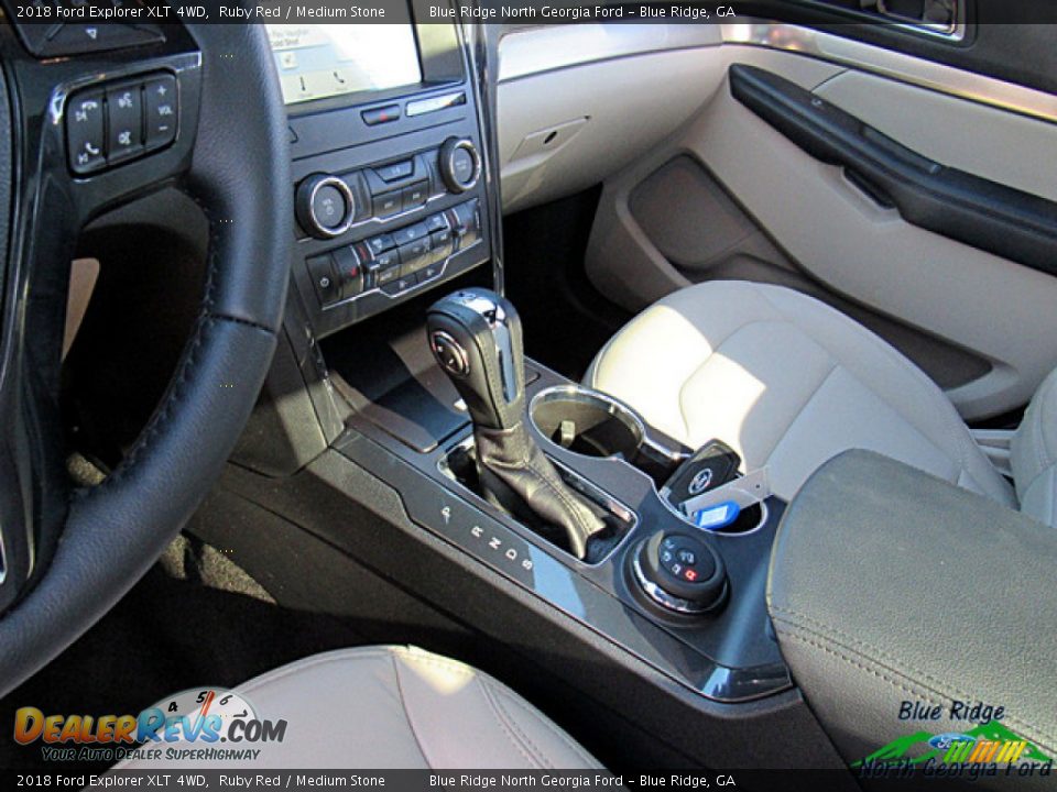 2018 Ford Explorer XLT 4WD Ruby Red / Medium Stone Photo #25