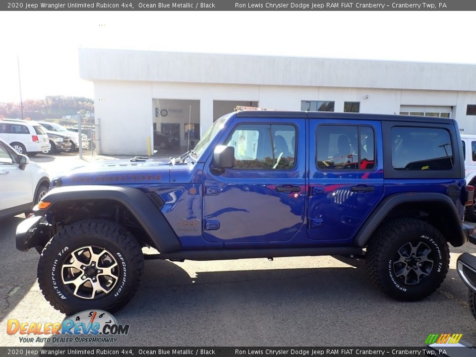 2020 Jeep Wrangler Unlimited Rubicon 4x4 Ocean Blue Metallic / Black Photo #2