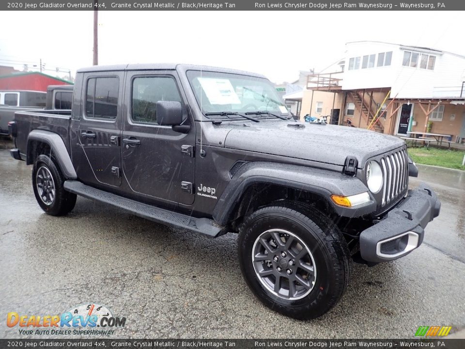 2020 Jeep Gladiator Overland 4x4 Granite Crystal Metallic / Black/Heritage Tan Photo #6