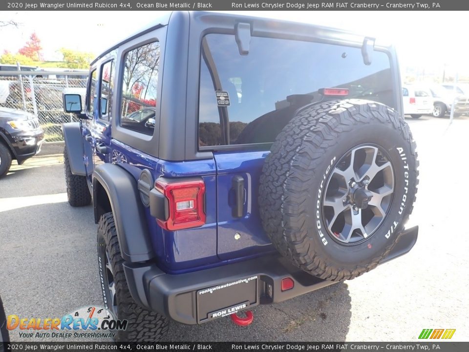 2020 Jeep Wrangler Unlimited Rubicon 4x4 Ocean Blue Metallic / Black Photo #3