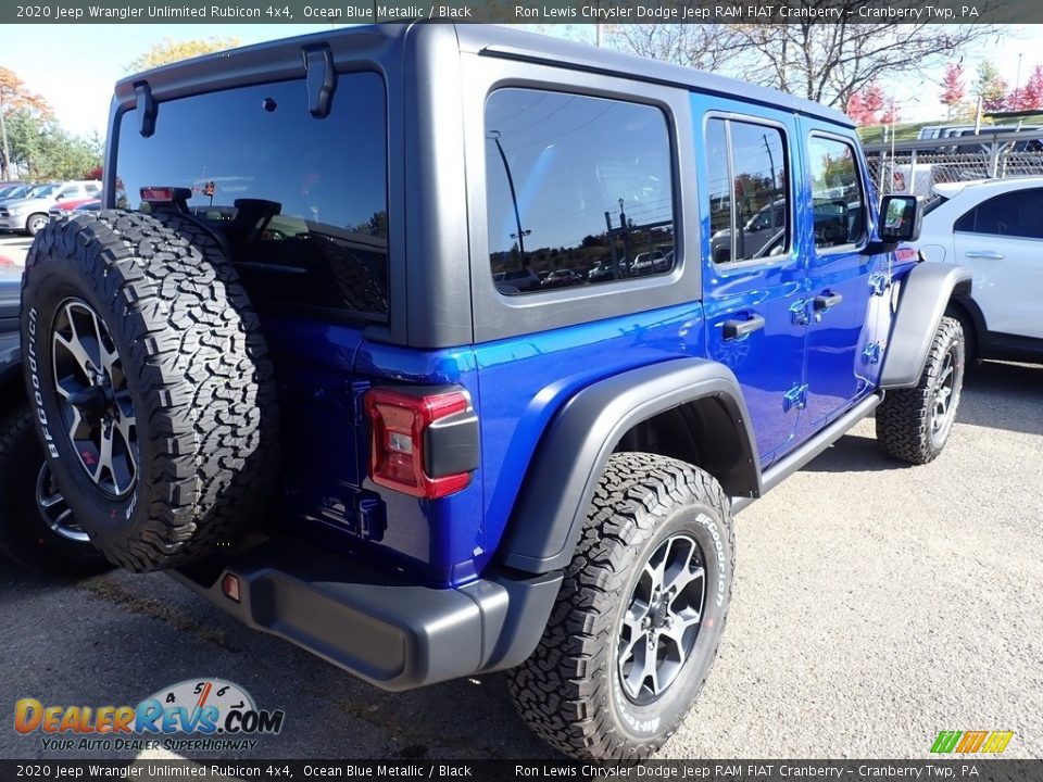 2020 Jeep Wrangler Unlimited Rubicon 4x4 Ocean Blue Metallic / Black Photo #5