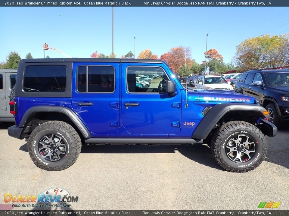 2020 Jeep Wrangler Unlimited Rubicon 4x4 Ocean Blue Metallic / Black Photo #6