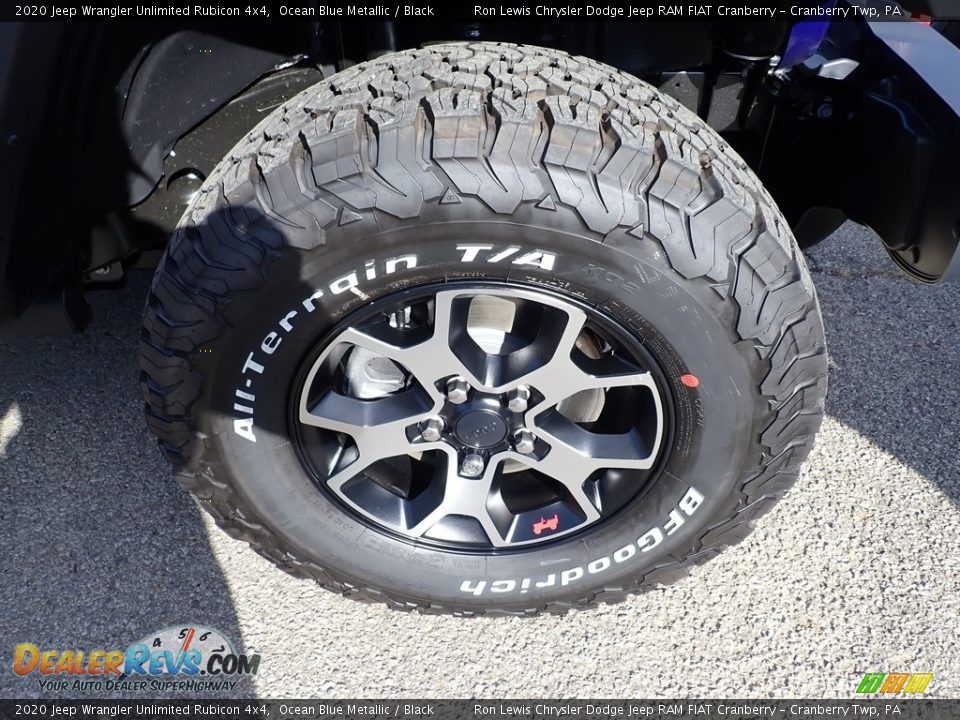 2020 Jeep Wrangler Unlimited Rubicon 4x4 Ocean Blue Metallic / Black Photo #8
