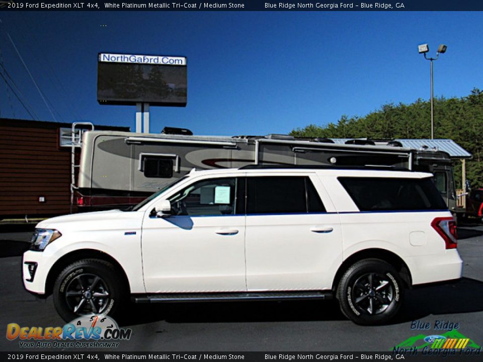 2019 Ford Expedition XLT 4x4 White Platinum Metallic Tri-Coat / Medium Stone Photo #2