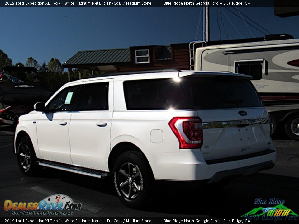 2019 Ford Expedition XLT 4x4 White Platinum Metallic Tri-Coat / Medium Stone Photo #3