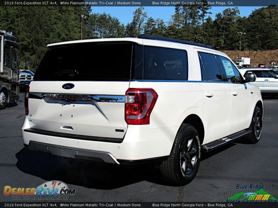 2019 Ford Expedition XLT 4x4 White Platinum Metallic Tri-Coat / Medium Stone Photo #5