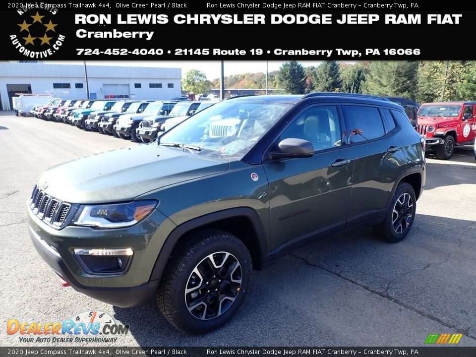 2020 Jeep Compass Trailhawk 4x4 Olive Green Pearl / Black Photo #1