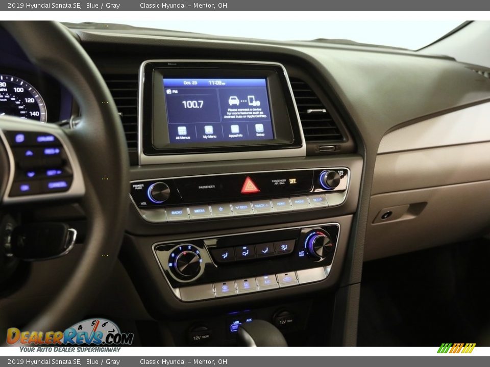 2019 Hyundai Sonata SE Blue / Gray Photo #9