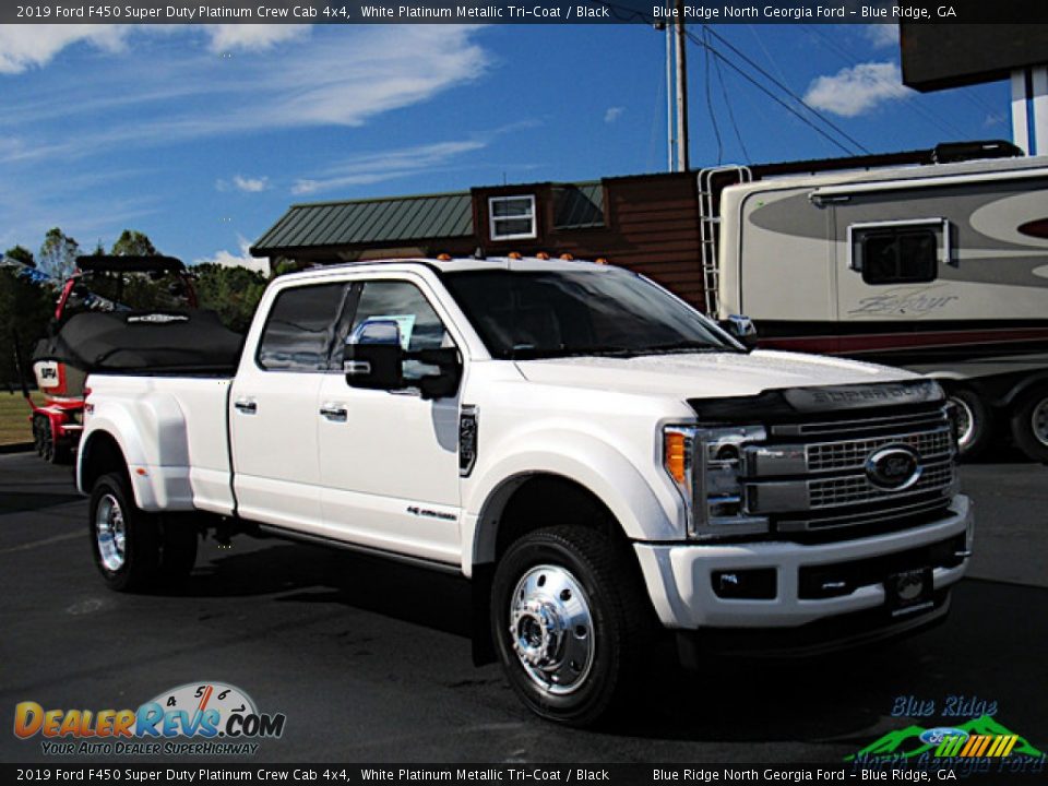 2019 Ford F450 Super Duty Platinum Crew Cab 4x4 White Platinum Metallic Tri-Coat / Black Photo #7