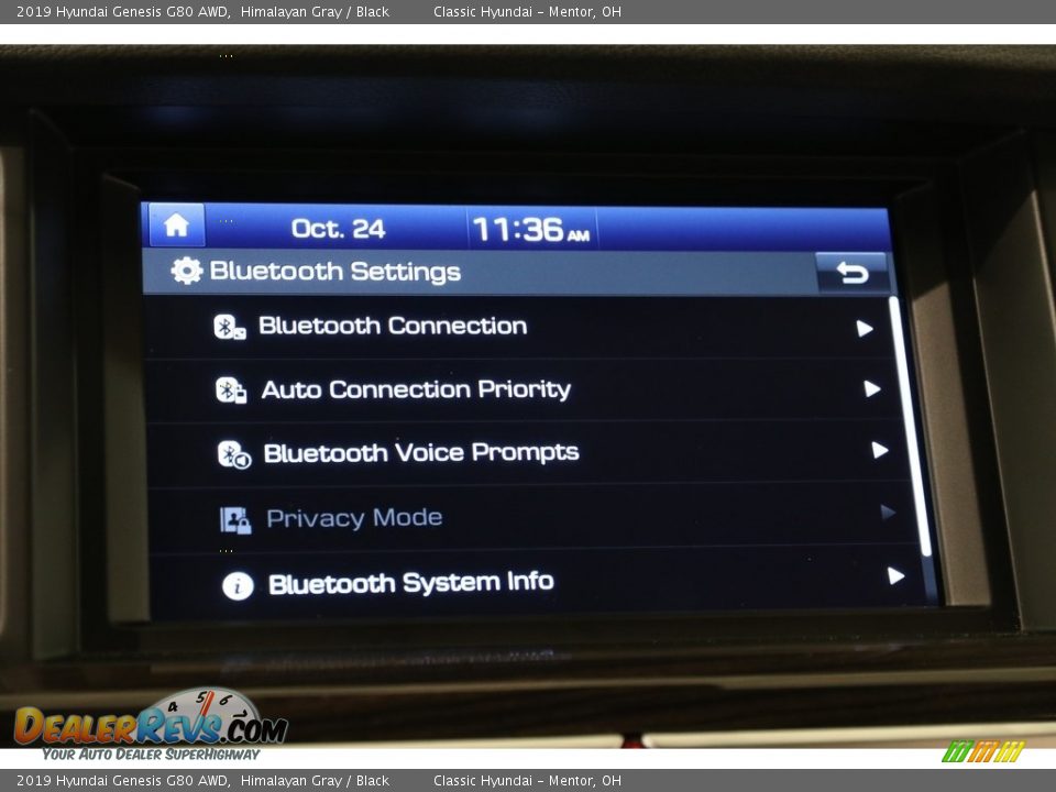 2019 Hyundai Genesis G80 AWD Himalayan Gray / Black Photo #13