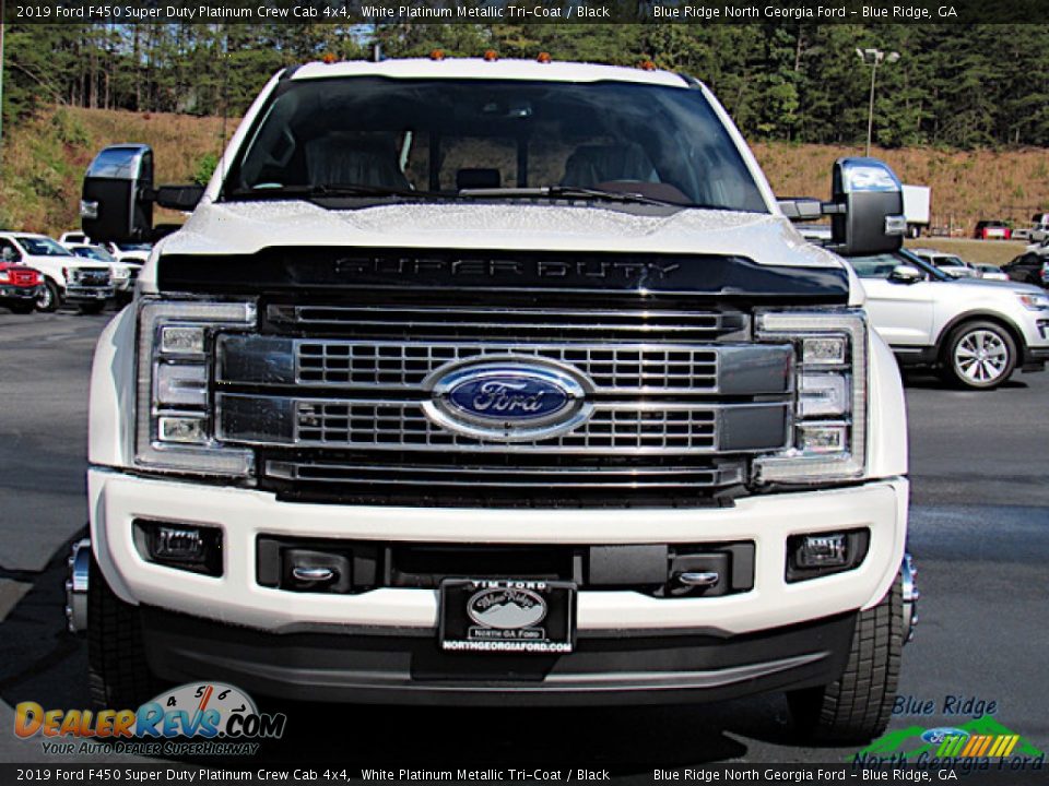 2019 Ford F450 Super Duty Platinum Crew Cab 4x4 White Platinum Metallic Tri-Coat / Black Photo #8