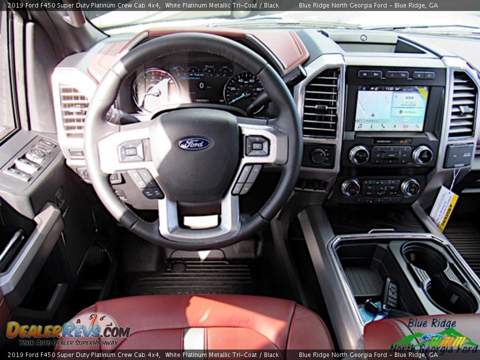 2019 Ford F450 Super Duty Platinum Crew Cab 4x4 White Platinum Metallic Tri-Coat / Black Photo #14