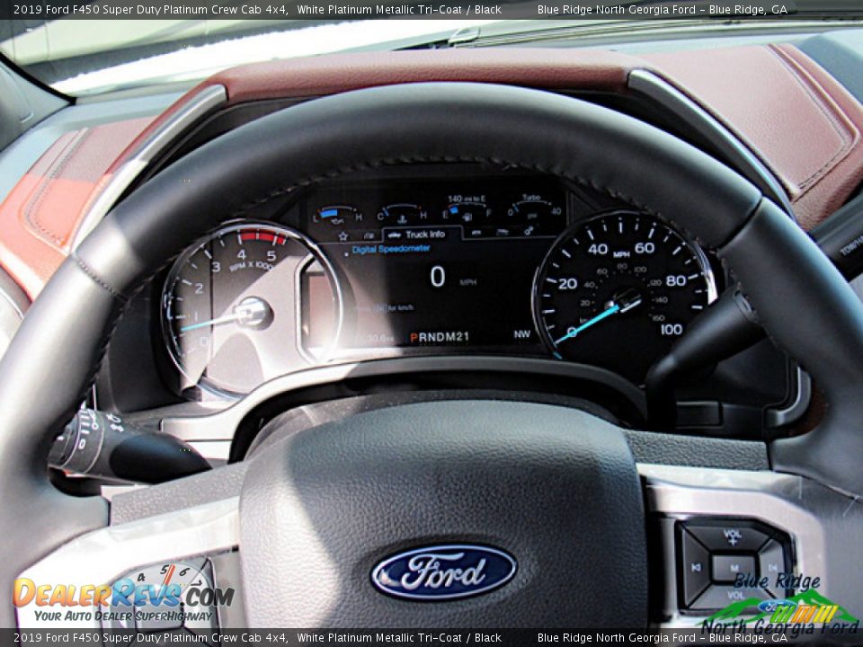 2019 Ford F450 Super Duty Platinum Crew Cab 4x4 White Platinum Metallic Tri-Coat / Black Photo #17