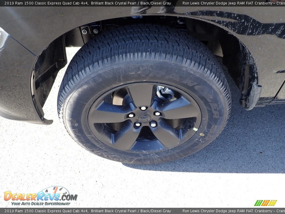2019 Ram 1500 Classic Express Quad Cab 4x4 Brilliant Black Crystal Pearl / Black/Diesel Gray Photo #2