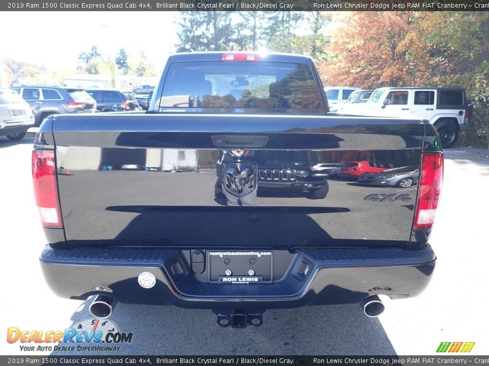 2019 Ram 1500 Classic Express Quad Cab 4x4 Brilliant Black Crystal Pearl / Black/Diesel Gray Photo #5