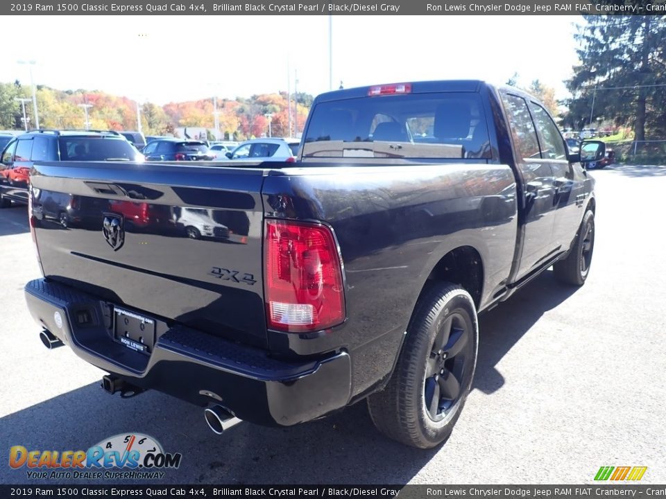2019 Ram 1500 Classic Express Quad Cab 4x4 Brilliant Black Crystal Pearl / Black/Diesel Gray Photo #6
